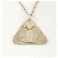 Silver butterfly pendant